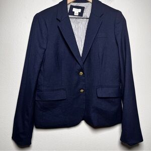 J. Crew Blue and Gold Blazer Tailored Fit